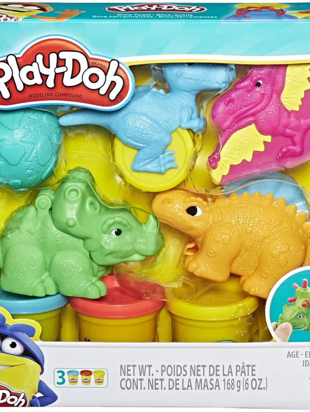 Play-Doh Modeling Dinosaurs Fun Tools Shapped, Multi-colour Toy Playset,  *NIB*